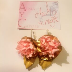 PENDIENTES FLOR ROSA CHICLE